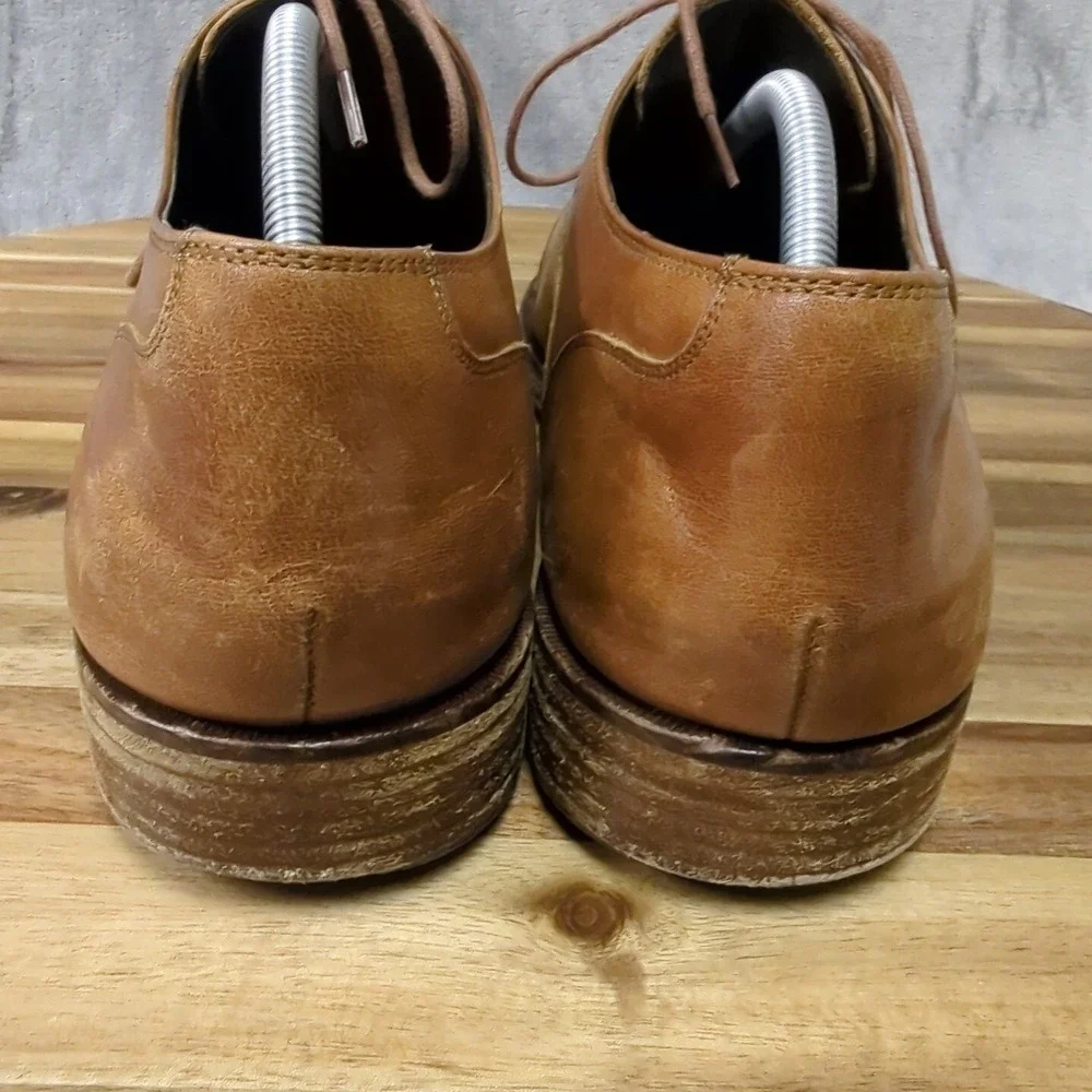 Cole Haan Harrison Mens Size 12 M Shoes Brown Leather Cap‎ Toe Lace Up Oxford
